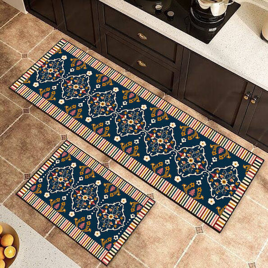 Set of 2pcs Non-Slip Kitchen Mats 150x60cm & 80x50cm Pat-057