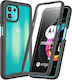 Back Cover Σετ με Τζαμάκι Μαύρο (Edge 20 Lite)