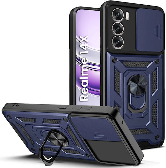 Задна корица Пластмаса / Силикон / Метал Син (Realme 14X, Realme C75)
