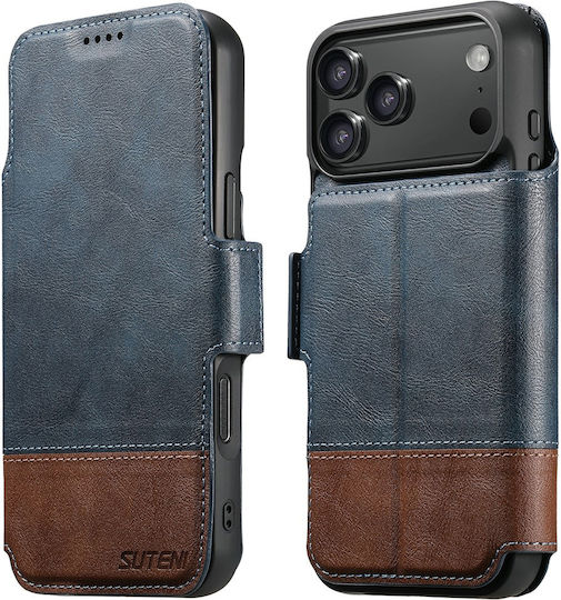 SUTENI Портмоне Силикон / Изкуствена кожа Син (iPhone 17 Pro)