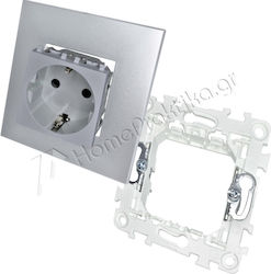 Lineme Single Walled Power Socket Silver