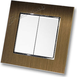 Lineme Wall Switch Double with Aller Retour Sil...