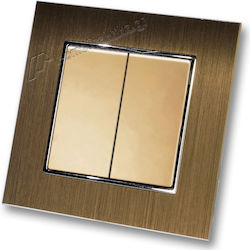 Lineme Wall Switch Double with Aller Retour Sil...