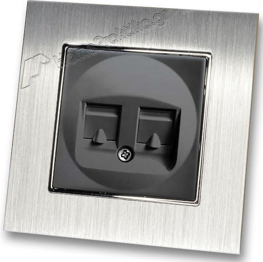 Lineme Complete Telephone Socket Black 50-00120-2-50-00121-18