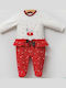 Babystrampler Samt Rot