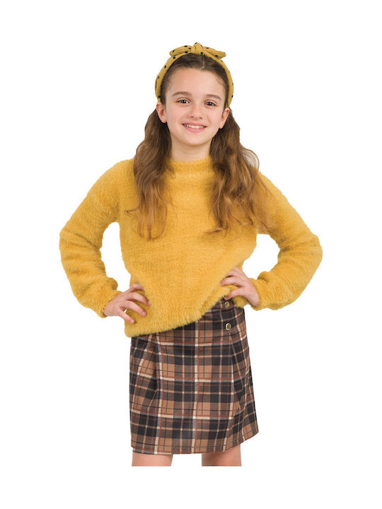 Kids' Skirt Checked Multicolored