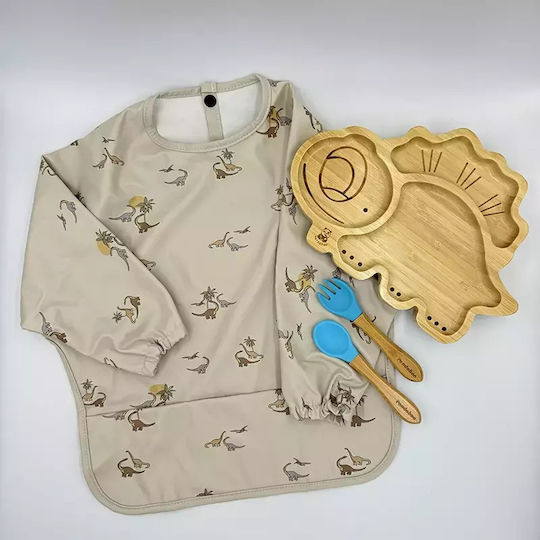 Pandaboo Feeding Set made of Bamboo with Non-Slip Base 4pcs