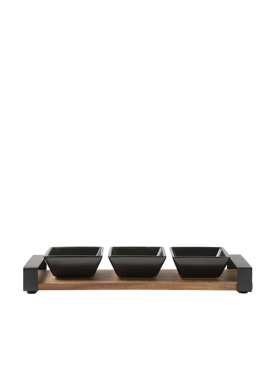 Gusto Casa Ορντεβιέρα 3 Θέσεων με Βάση Μαύρη Π31xΜ10cm