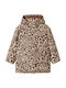 Детско Ватирано Яке с Качулка Леопардов Принт Leopard Print