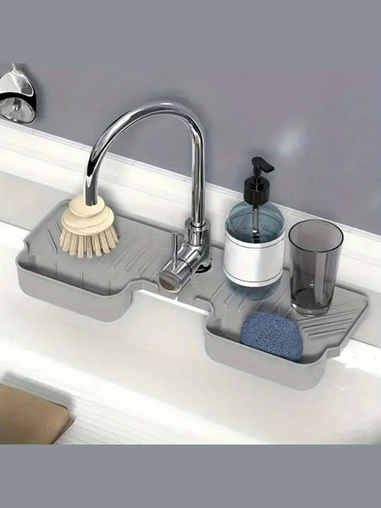Uncle George Plastic Gray Kitchen Sink Organizer 45x16x5cm