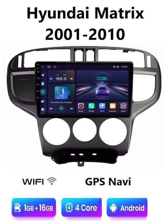 Car Audio System for Hyundai Matrix 2001-2010 (Bluetooth/USB/WiFi/GPS/Apple-Carplay/Android-Auto) with Touch Screen 9"