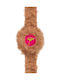 Women's Watch with Beige Rubber Strap