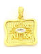 Anagnostakis Charm Talisman Constantine with Stones made of 9 K Gold with Zircon
