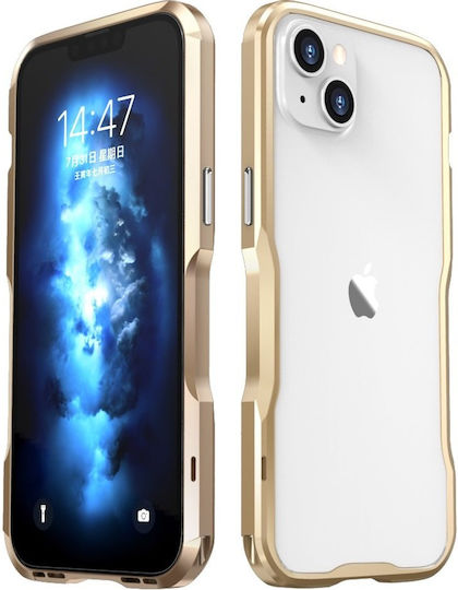 Handyhülle Luphie iPhone 14 Plus Armor Stoßstange Gold