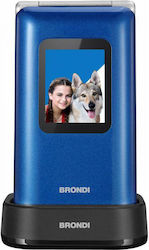 Brondi Amico Prezioso Dual SIM Κινητό με Μεγάλα Κουμπιά Μπλε