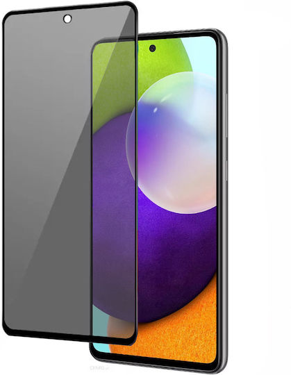 5D 0.3mm Full Glue Privacy Full Face Tempered Glass Black (Galaxy A52 / A52s)