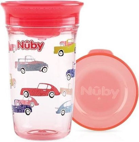 Nuby Baby Cup 360° Wonder Cup made of Silicone Red 300ml for 6m+m+
