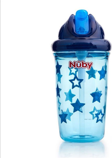 Nuby Παιδικό Ποτηράκι Tritan Flip It Cup από Σιλικόνη Μπλε 300ml