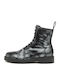 Ghete De Piele Dama Ankle Boots Argintii
