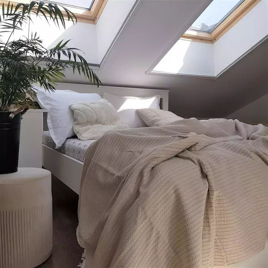 Kotonia Home Pătură Piqué Superdublă 220x240 cm Pearl