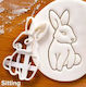 Plastik Easter Keksausstecher Sitting Rabbit