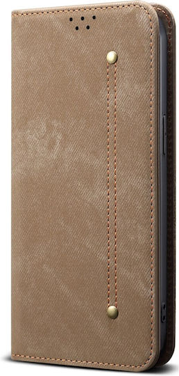 Denim Texture Book Χακί (Oppo Reno14 5G)