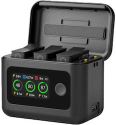 Φορτιστής Μπαταρίας Symik Gopro Hero13 Μαύρος Φόρτισης Φορητός Διαχειριστής Ενέργειας Οθόνη Lcd 1,47 Ιντσών Μαύρος