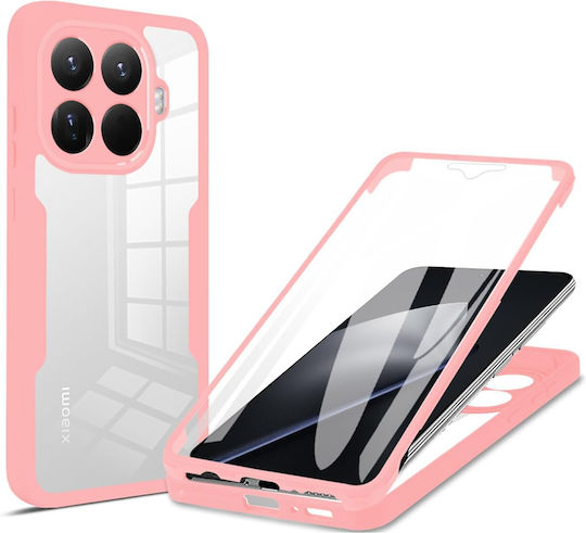 Techsuit ColorVerse 360 Vollschutz Silikon Rosa Handyhülle für Xiaomi 15T Pro
