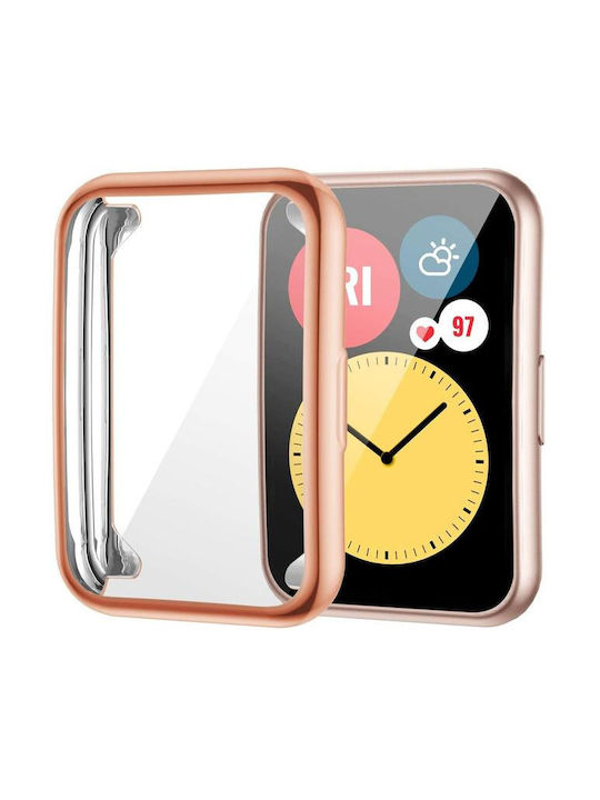 Plastic Case in Rose Gold color for Huawei Watch Fit
