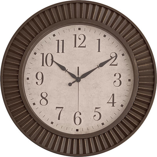 Ankor Wall Clock Plastic Brown Ø40.4cm