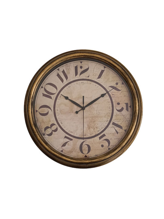 Ankor Silent Antique Wall Clock Plastic Gold Ø40.2cm