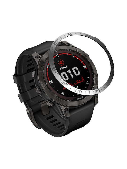 Schutz-Bezel in Silber Farbe für Garmin Fenix 7X