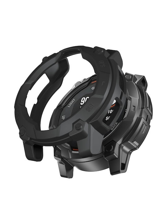 Carcasă de Silicon în culoarea Negru pentru Garmin Instinct 3 Solar, Instinct 3 AMOLED