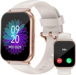 Ruimen D1 Smartwatch με SIM και Παλμογράφο (Χρυσό)