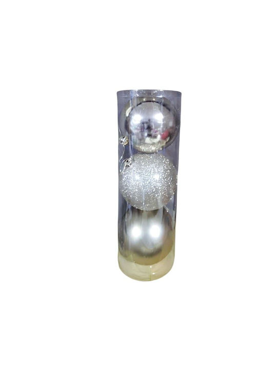 Hanging Ball Ornament Ornament Silver 12cm Set ...
