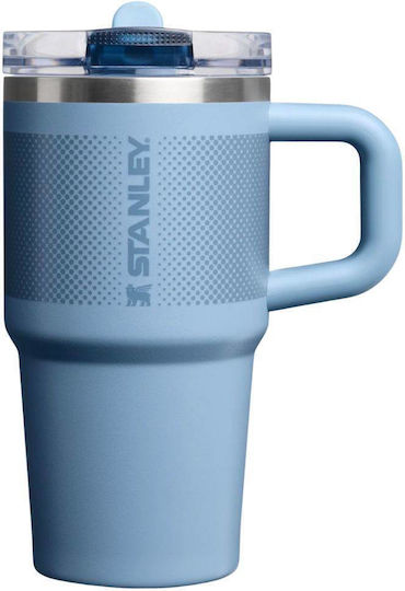 Stanley Protour Flip Handled Tumbler Θερμός Ανοξείδωτο BPA Free 591ml Indigo Fade με Καλαμάκι και Λαβή