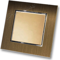 Lineme Recessed Wall Switch Single with Gold Frame