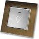 Staircase Push Button H Series Silver Led Indic...
