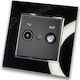 TV Satellite Aerial Socket Black Matte Frame Bl...