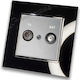 TV Antenna Satellite Aerial Socket Silver Matte...