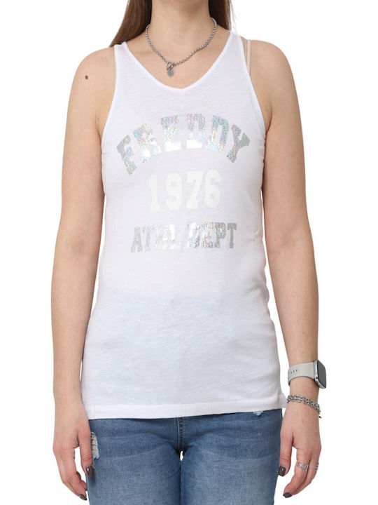 Freddy Damen Sport Bluse Weiß