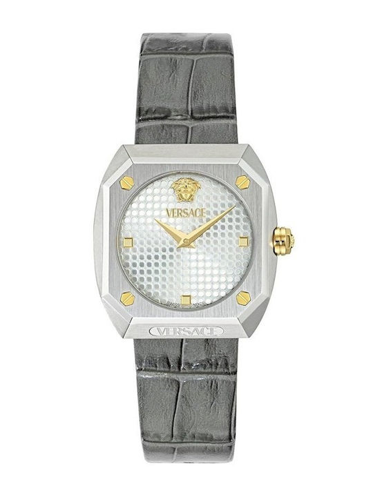 Versace Lady Women's Watch with Gray Leather Strap