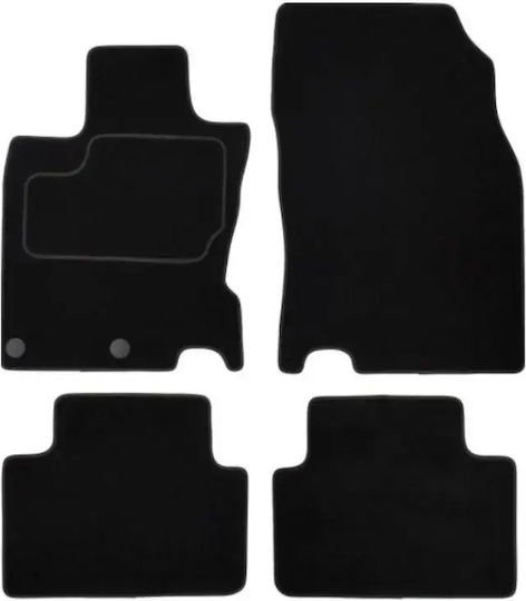 Custopol Σετ Μπροστινά και Πίσω Πατάκια Universal 4τμχ Nissan Qashqai Μαύρα