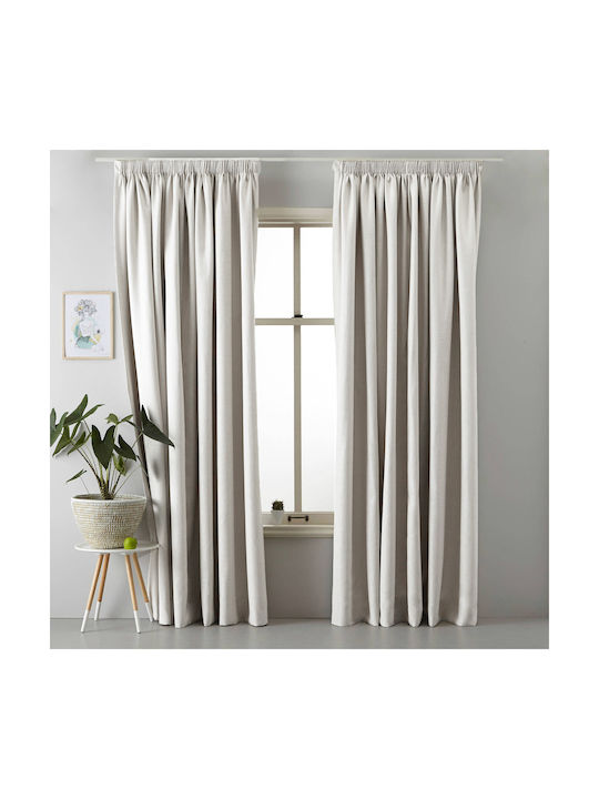 Saray Home Κουρτίνα με Τρέσα Μπεζ 280x220εκ.