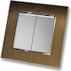 Lineme Double Wall Switch with Silver Frame