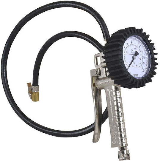 Pistol Air Pressure Gauge Heavy Duty Certified Manometer Φ 80mm Wika Tube 100 cm Italy 42223