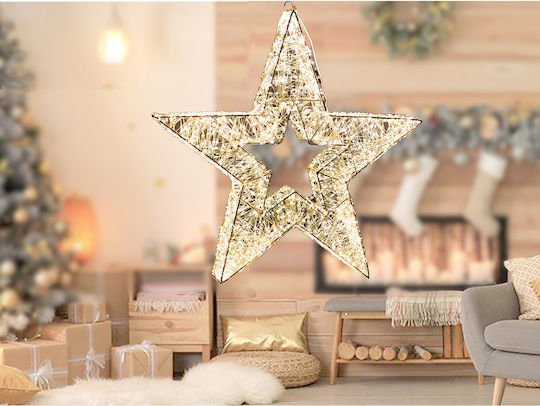 ArteLibre Weihnachtlicher Dekorativer Stern Kunststoff Weiß 1Stück