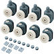 8x PVC + Stainless Steel Replacement Wheels Shower Cabin