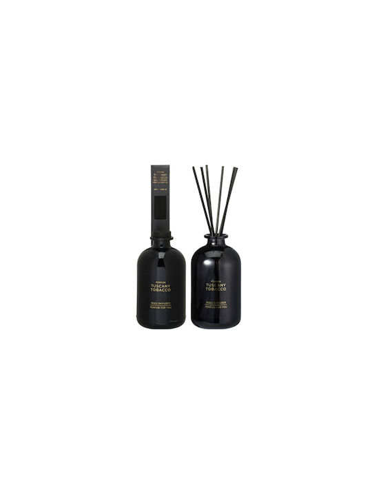 Home Fragrance 500ml 6 Sticks Glass Container 8.5x8.5x15.5 Cm Tuscan Tobacco Aria Trade