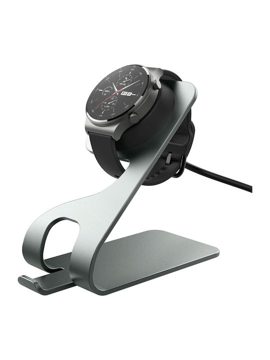 Зарядно за Huawei Watch 3, Watch 3 Pro, GT 2 Pro Сив